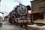 Oktober 1985. 44 1182. Greiz / Lokomotivausstellung im Bahnhof Greiz.