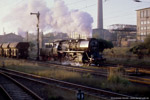 10. Oktober 1987. 50 3576. Sankt Egidien. . Sachsen / 50 3576 war kurz zuvor als Lz angekommen, um hier den Personenzug nach Oelsnitz zu bespannen.