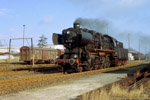 15. November 1987. 50 3145. Zwönitz. Lenkersdorf. Sachsen / Ein Teil der aus Lößnitz abgeholten Waggons wurden in Zwönitz dem Nahgüterzug nach Aue beigestellt.