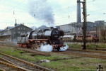 April 1988. 50 3576. Sankt Egidien. . Sachsen / 50 3576 setzt im Bahnhof St. Egidien um, um P 19677 nach Oelsnitz zu bespannen.