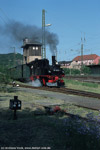 Mai 2002. 99 1608. Freital-Potschappel / Die letzte Ausfahrt eines Zuges nach Freital-Hainsberg an diesem Tag.