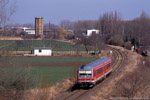 20. März 2005. 628 602. Calbe. Grizehne. Sachsen-Anhalt / Die Strecke Bernburg - Calbe wurde an diesem Tag von 628 602 bedient. Der Triebwagen ist hier in Calbe auf der Rückfahrt nach Bernburg zu sehen.