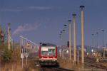 13. November 2005. 628 612. Baalberge. . Sachsen-Anhalt / In Baalberge zweigt die Strecke nach Könnern ab. Rechts sind die Bahnsteige der Strecke nach Köthen zu erkennen.