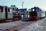 Mai 1989. Px48 1765. Lyd1. Gniezno. . wielkopolskie / Begegnung mit einem einfahrenden Personenzug.